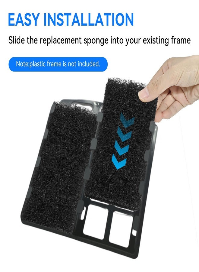 HDWGGD 4 Pack Sponge Filter Media Pad Replacement for Penn-Plax Cascade 300 GPH Hang On Filter Aquarium Bio Sponge Filters Parts Filter Sponge Filter Foam for Aquarium Fish Tank Sump Turtle Tank Part#CPF510 - Image 5